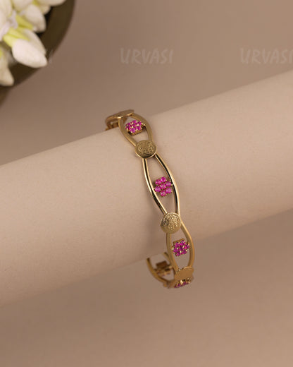 Mehendi-Polish Traditional  Floral Lakshmi Kaasu Bangles BA 476