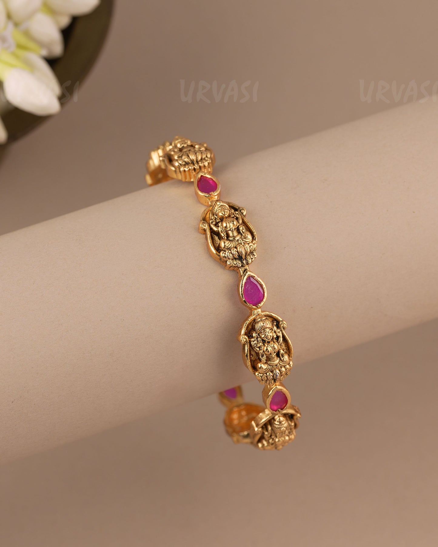 Gold-Toned Traditional Lakshmi Bangles  BA 479