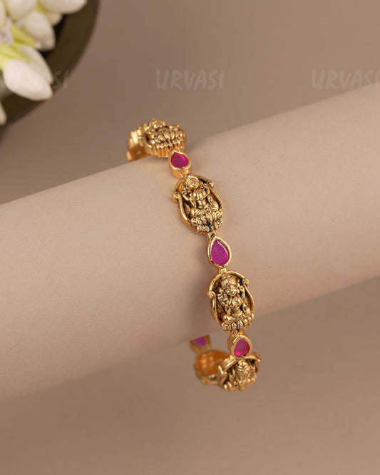 Gold-Toned Traditional Lakshmi Bangles  BA 479