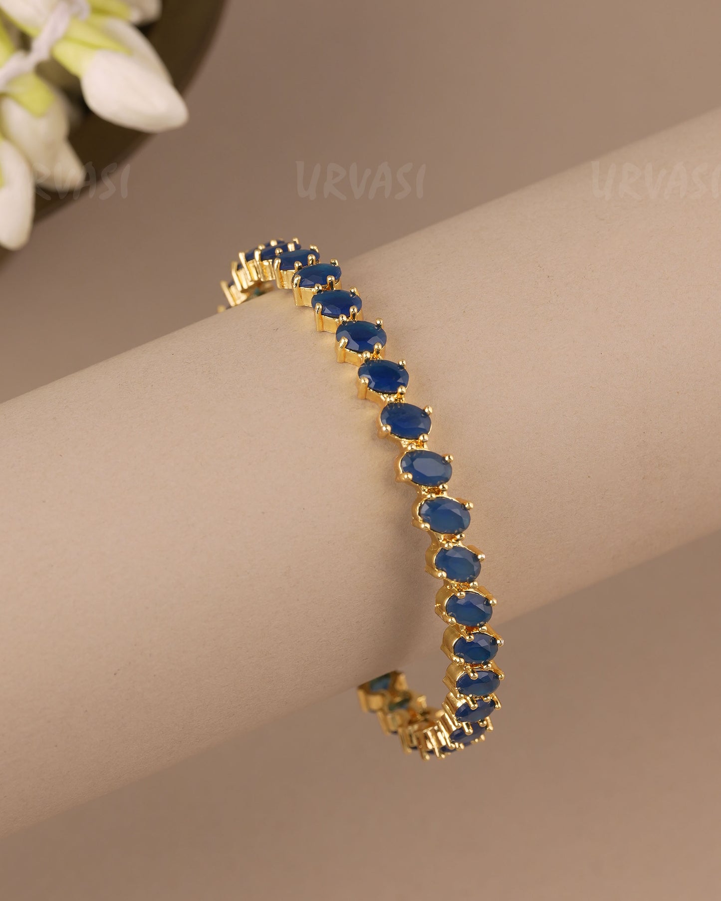 Gold-Toned Gemstone  Bangles BA 471