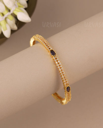 Gold-Toned Ruby Stone Bangles BA  469