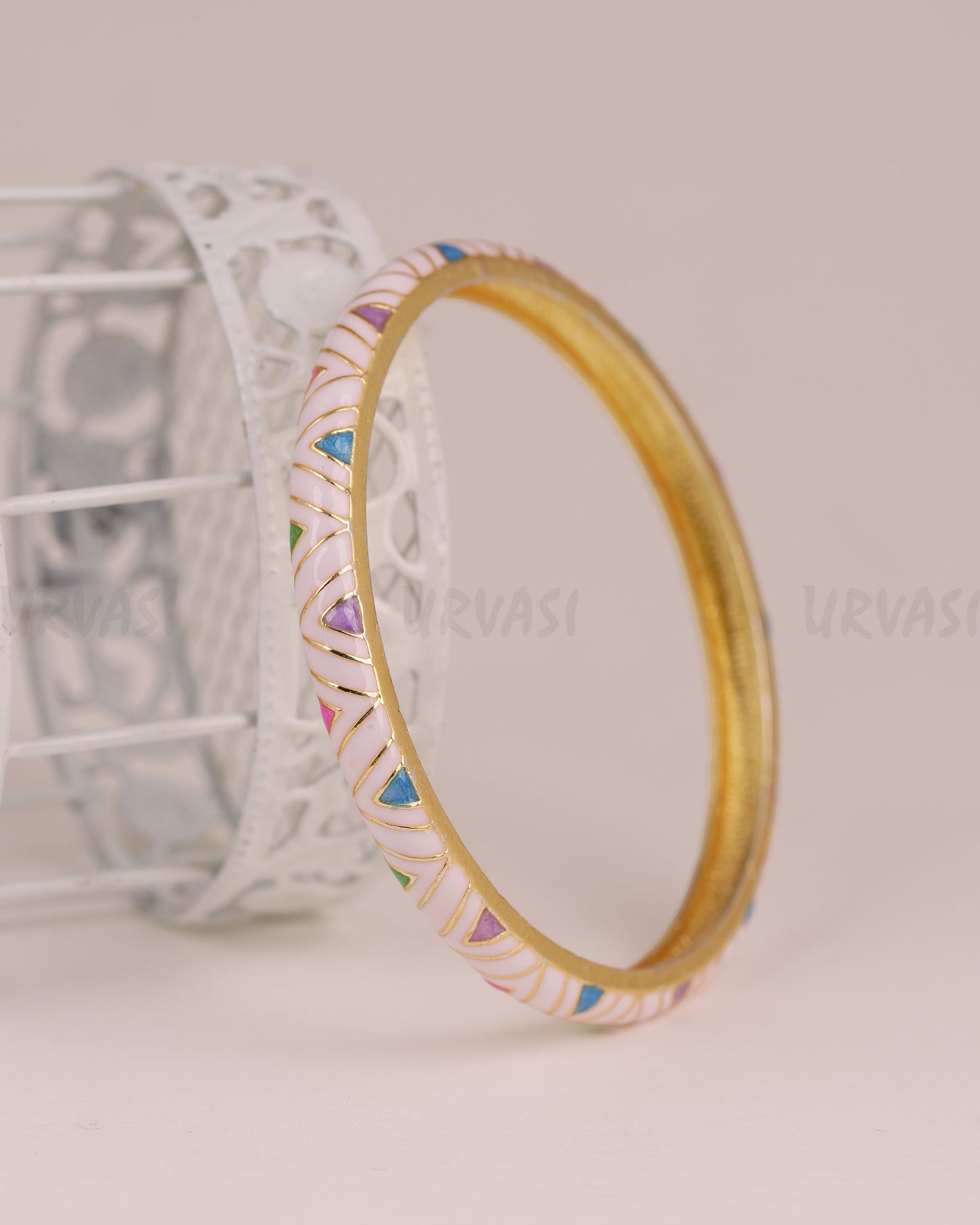 Gold-Enamel Meenakari Bangles 508