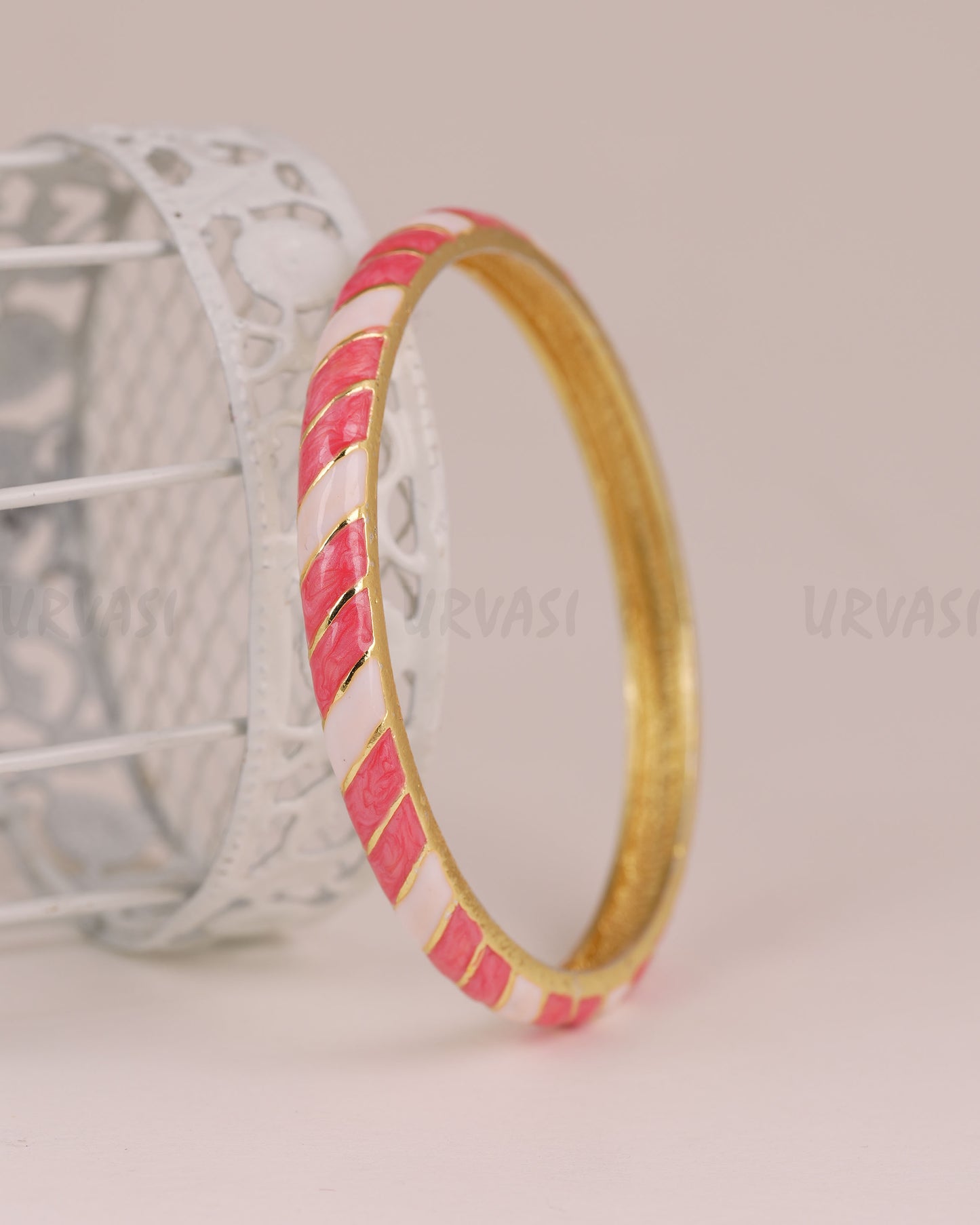 Gold-Enamel Meenakari   Bangles BA  504