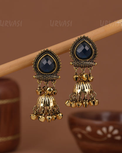 Oxidised-Gold  Kashmiri Ghungroo Earring ER 1217