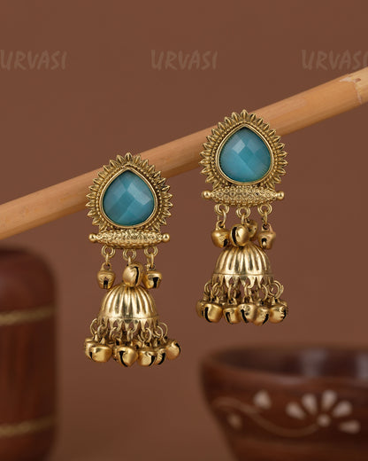 Gold-Toned Kashmiri  Ghungroo Earring ER 1216