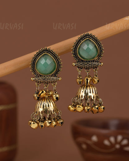 Oxidised-Gold  Kashmiri Ghungroo Earring ER 1217