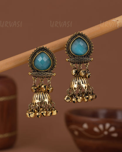 Oxidised-Gold  Kashmiri Ghungroo Earring ER 1217