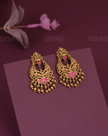 Gold-Toned Lakshmi Chandbali Earring  ER 1215