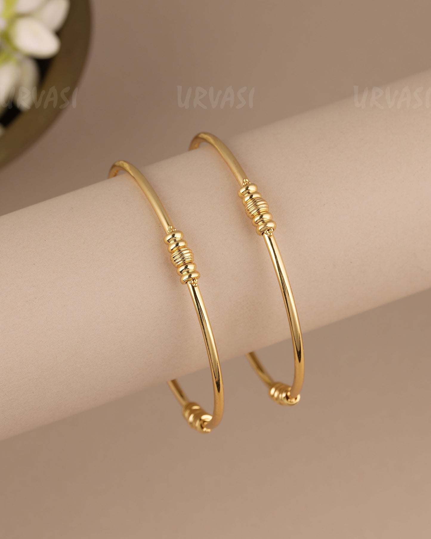 Gold-Toned Traditional  Bangles  (Set Of Two) BA 522