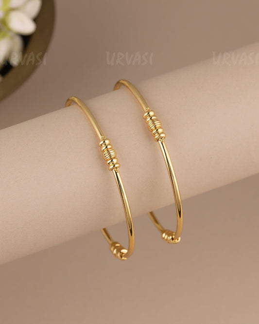 Gold-Toned Traditional  Bangles  (Set Of Two) BA 522