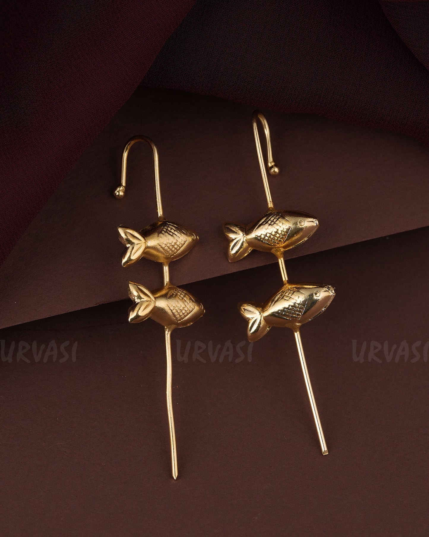 Gold-Toned Fish Ear-Cuff Earring ER 1209