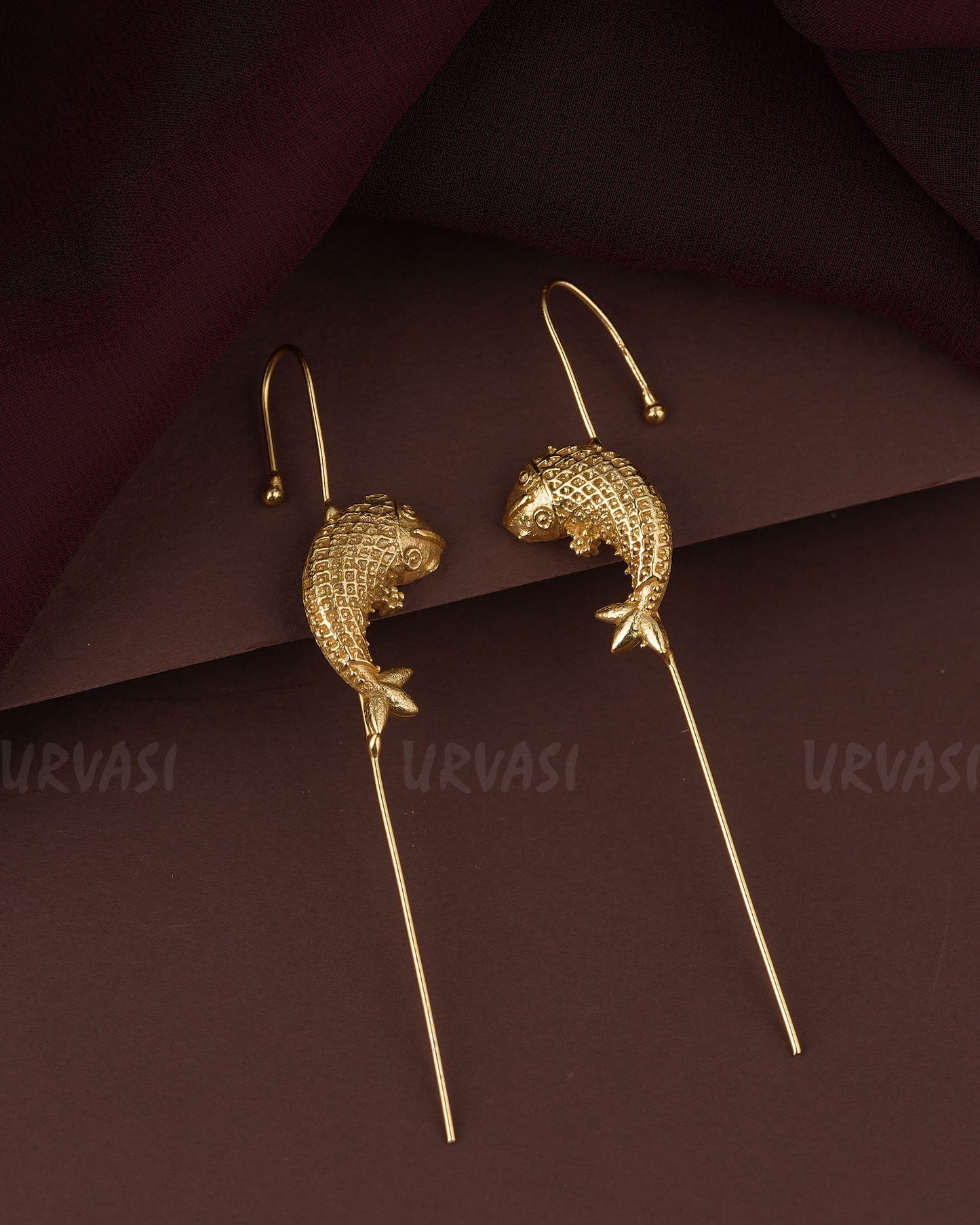 Gold-Toned  Fish Ear-Cuff  Earring  ER 1208