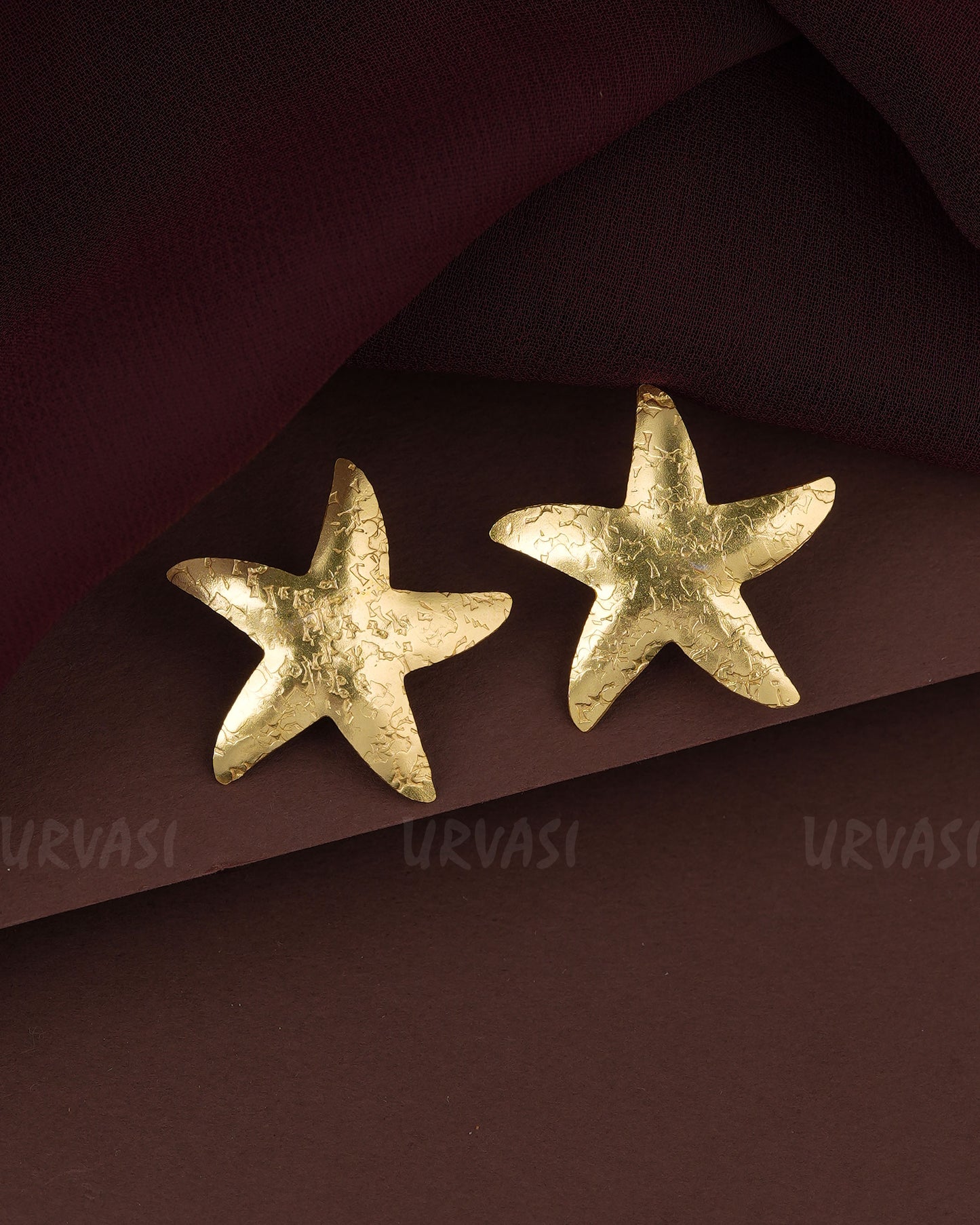 Gold-Toned Star  Earring  ER 1243
