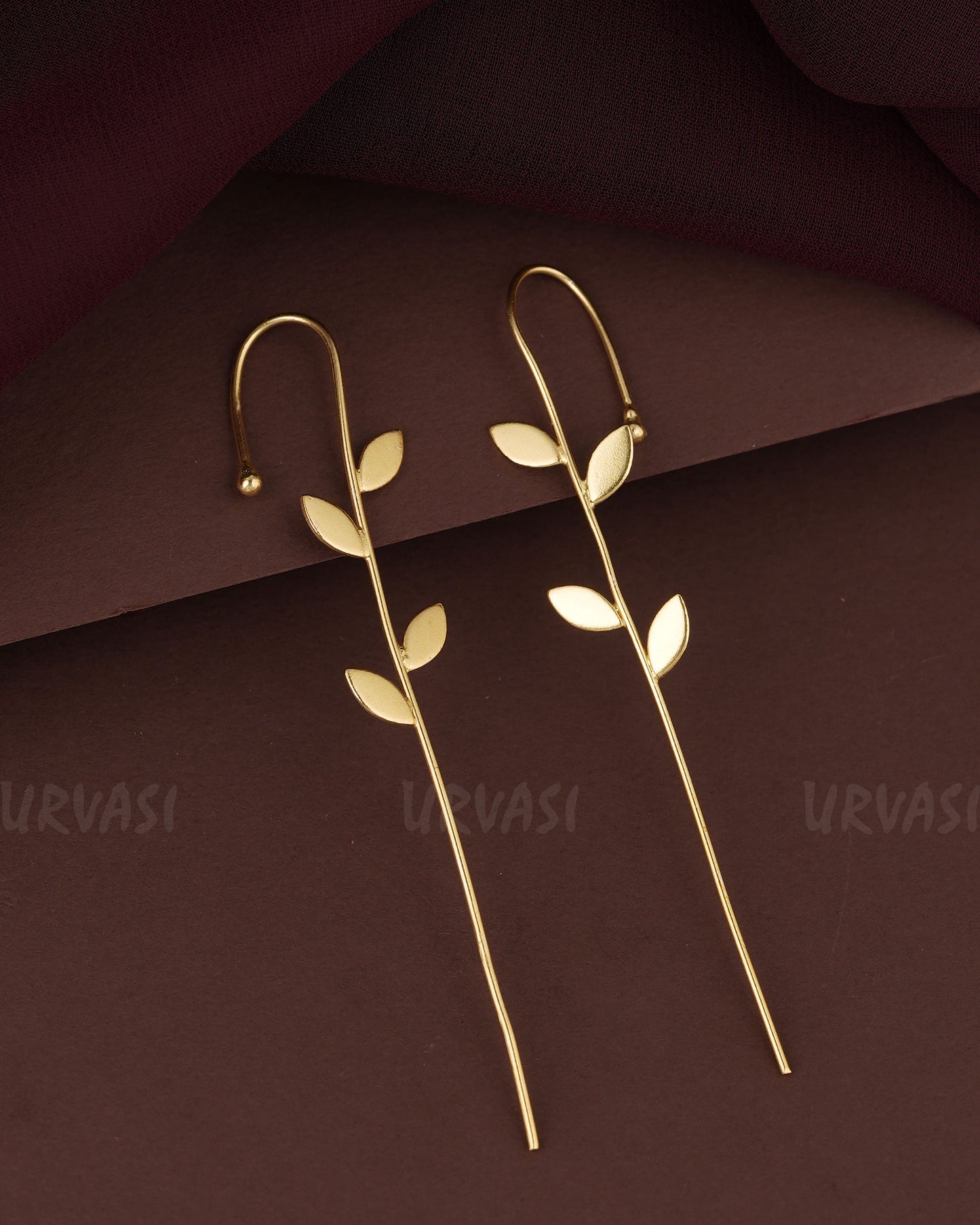 Gold-Toned Leaf  Ear-Cuff  Earring ER 1198