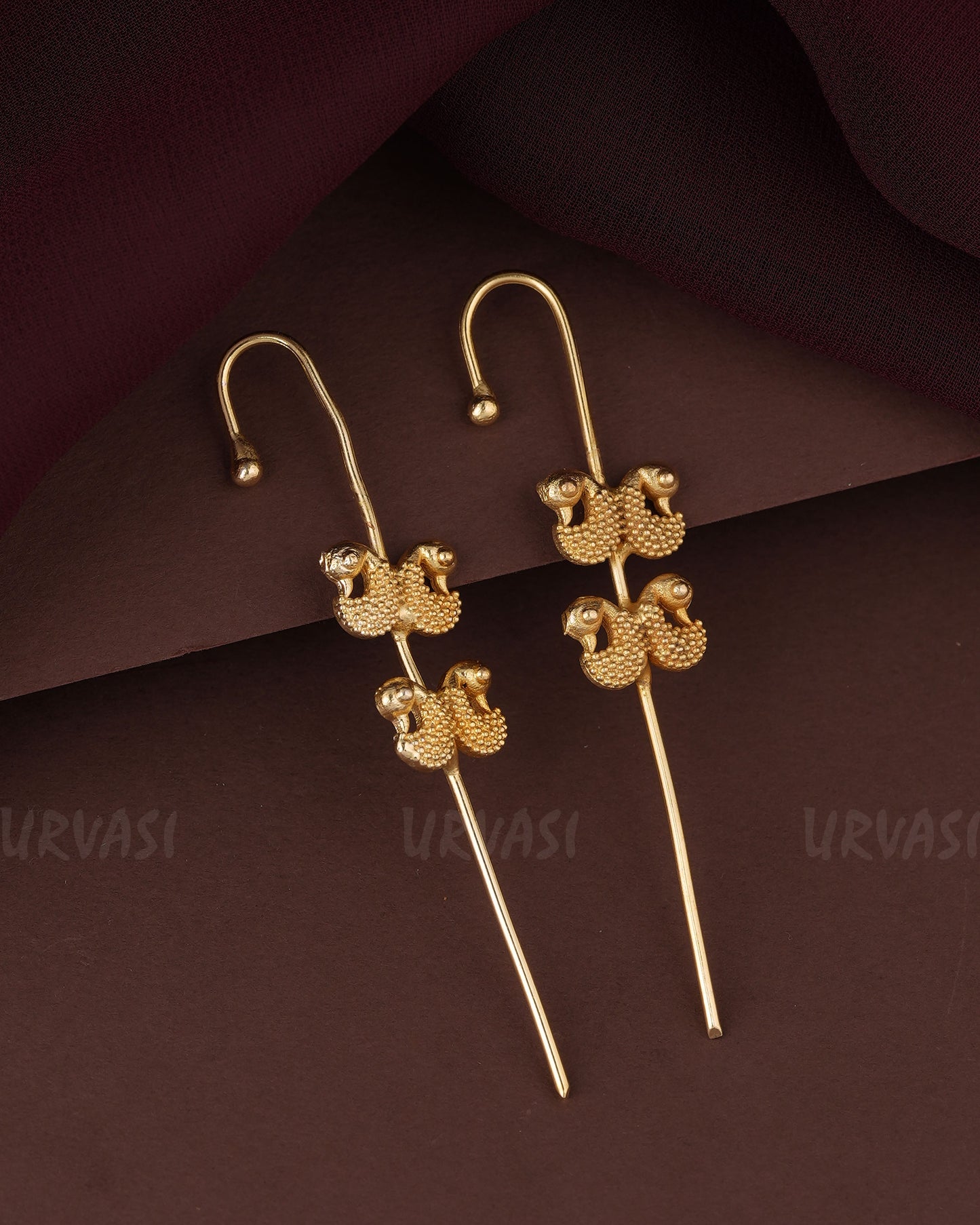 Gold-Toned Peacock Ear-Cuff  Earring  ER  1203