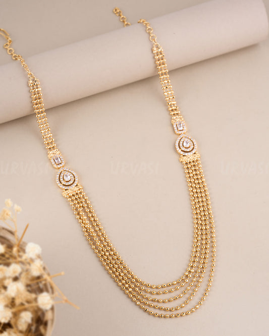 Long Multi-Stranded AD Stone Necklace 570