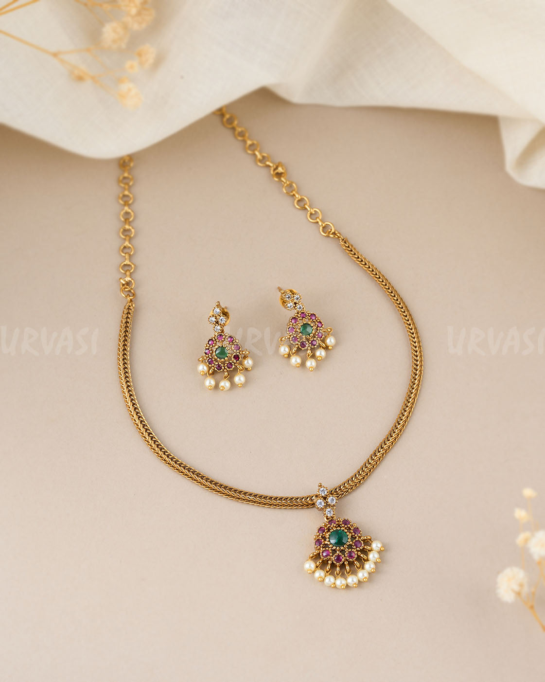 Varnika Antique pearl Necklace 578