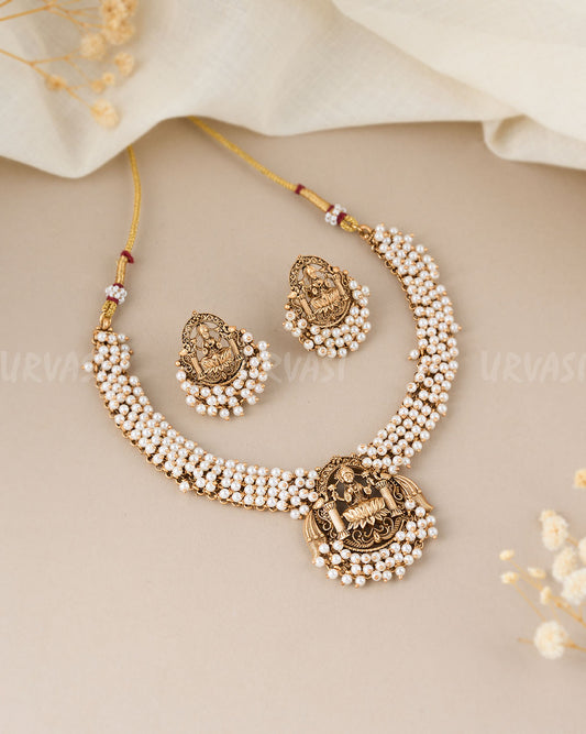 Antique Guttapusalu Temple Necklace 582