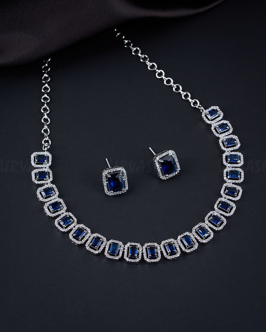 Rhodium Polish AD Necklace 606