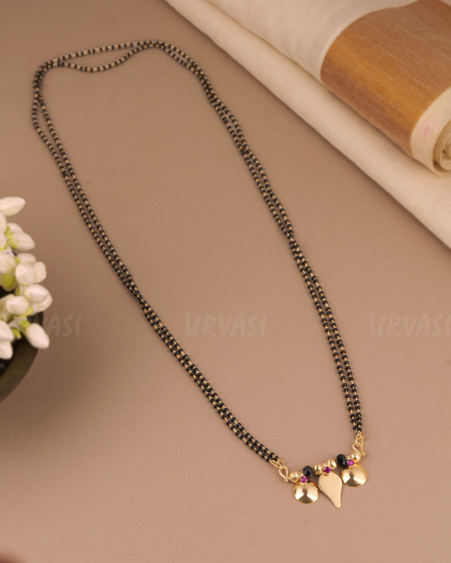 Gold-Toned Mangalsutra  Thali Mala  MA  159