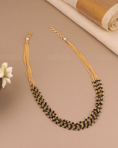 Gold-Toned  Layered  Beaded Mala  MA  156