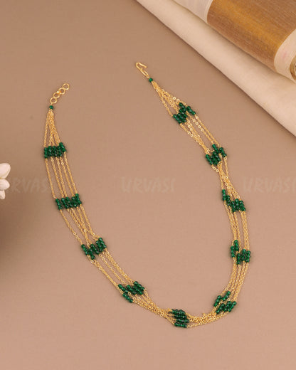 Gold-Toned  Beaded   Five-Layer Mala MA 152