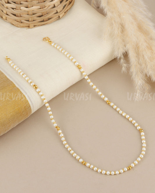 Gold-Toned Pearl- Beaded  Mala  MA 188