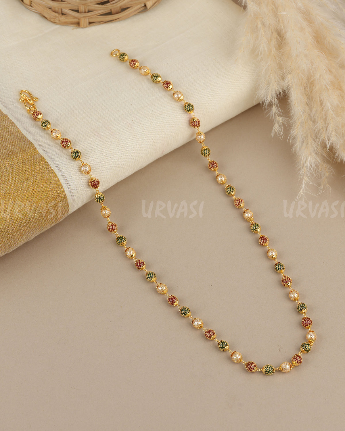 Gold-Toned Beaded -Chain  Mala  MA 187