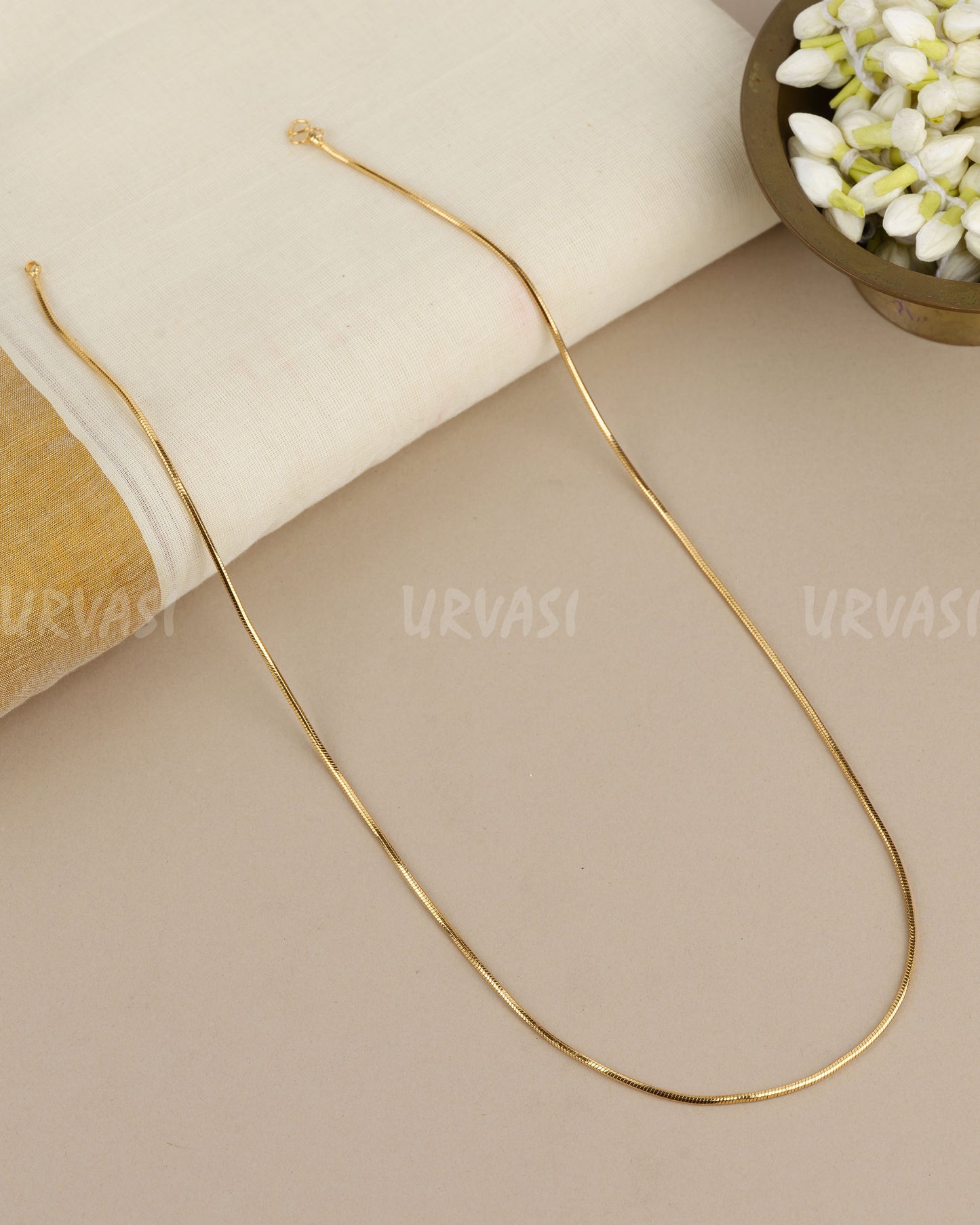 Gold-Toned Omega Chain Mala MA 181