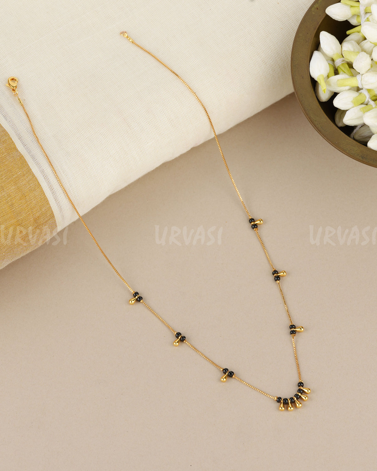 Gold-Toned Mangalsutra Mala MA  174
