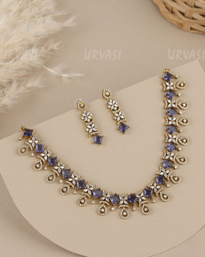 Mehendi Polish   Floral  AD Necklace   1940