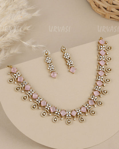 Mehendi Polish   Floral  AD Necklace   1940