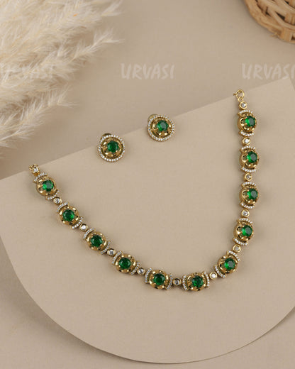 Mehendi Polish Choker AD Necklace   1943