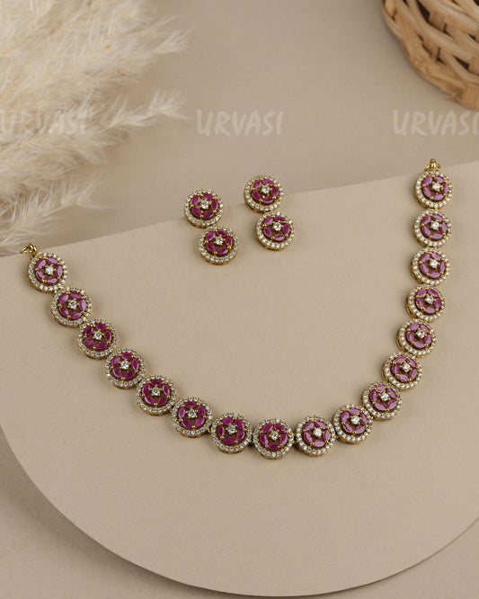 Mehendi Polish Choker AD Necklace 1945