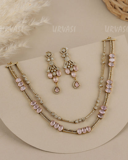 Mehendi Polish  Dual-Layer AD Necklace 1926