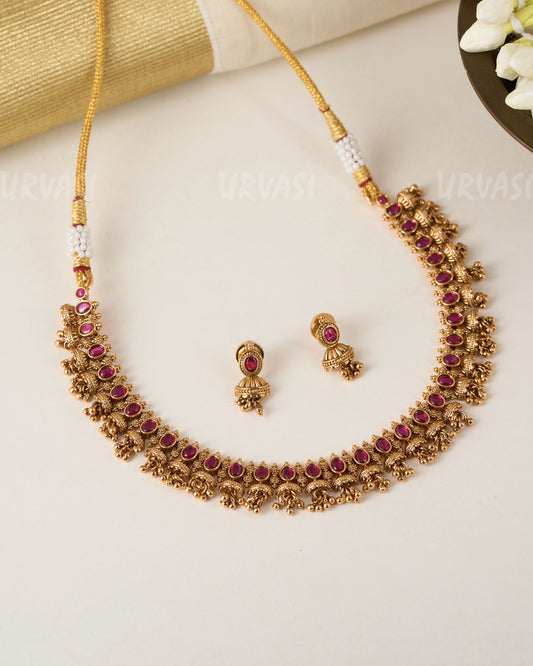 Premium Antique Ruby Necklace 806