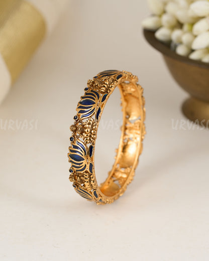 Gold-Toned Neelambari Lakshmi Lotus Bangle BA 250