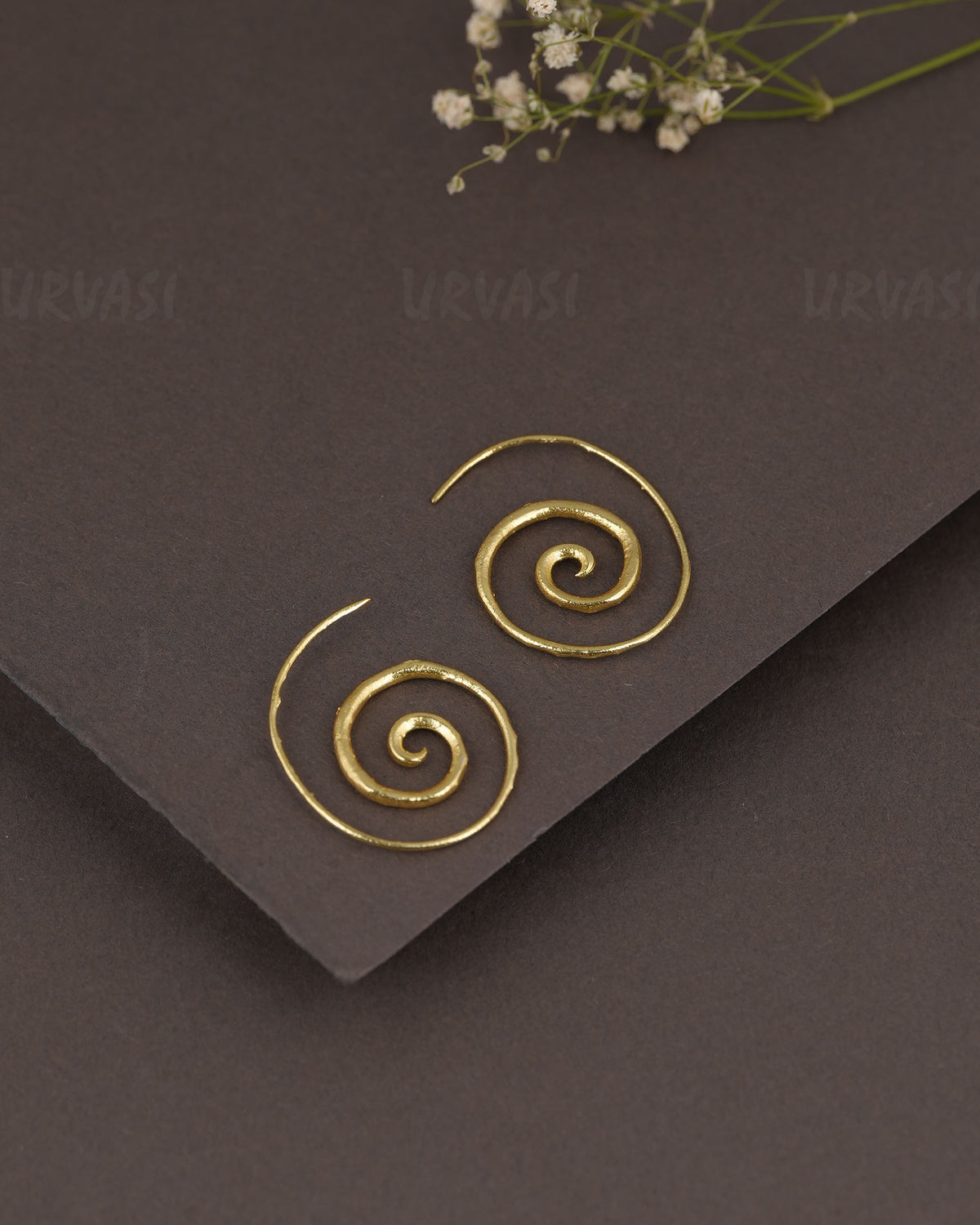 Gold-Polish Swirl Earring ER 1275