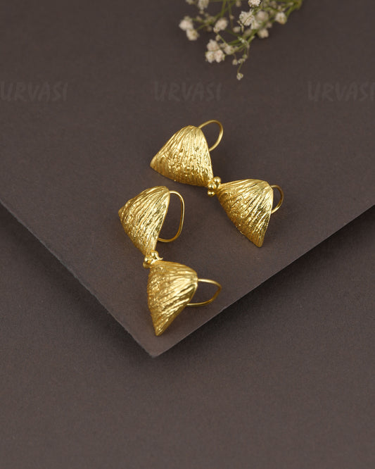Gold-Polish Bow-Shaped Earrings ER 1274