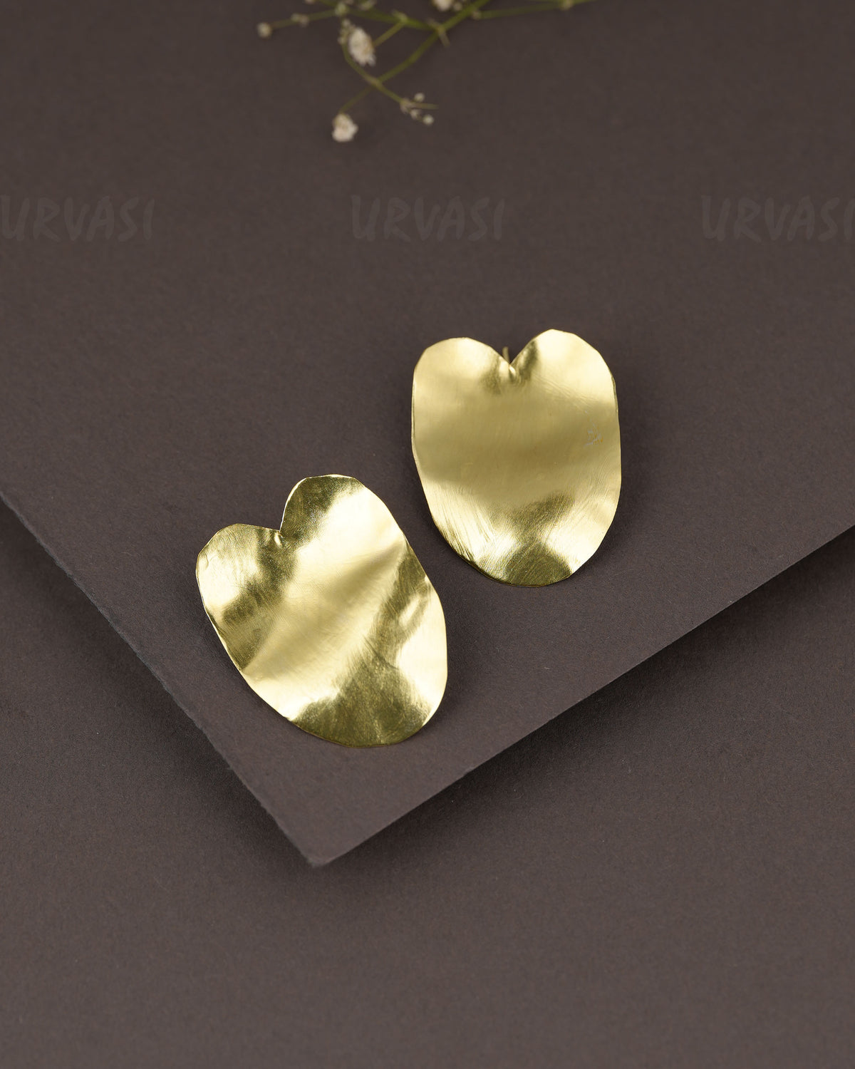 Gold-Polish Statement Earrings ER 1308