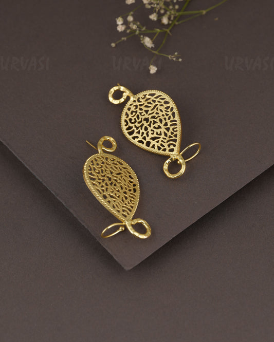 Gold-Polish Statement Earrings ER 1306