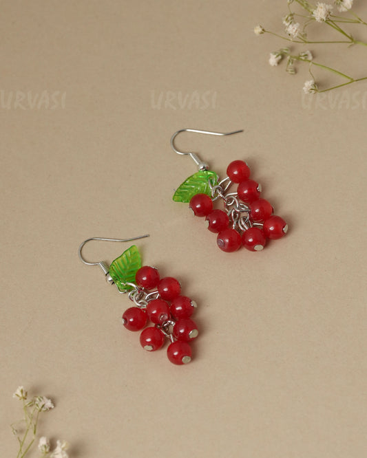 Red Grape Dangle Earrings ER 1329