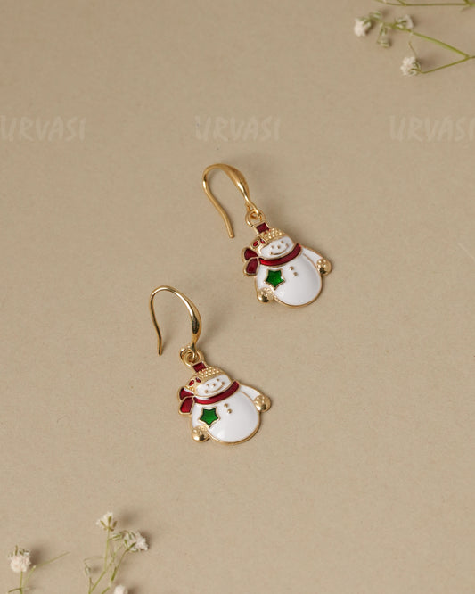 Christmas Snowman Charm Earrings ER 1319