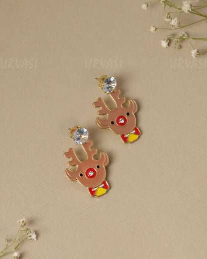 Rudolph Reindeer dangle Earrings ER 1313