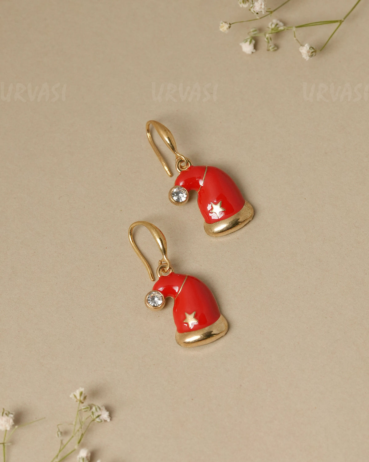 Santa Hat Dangle Earrings ER 1312