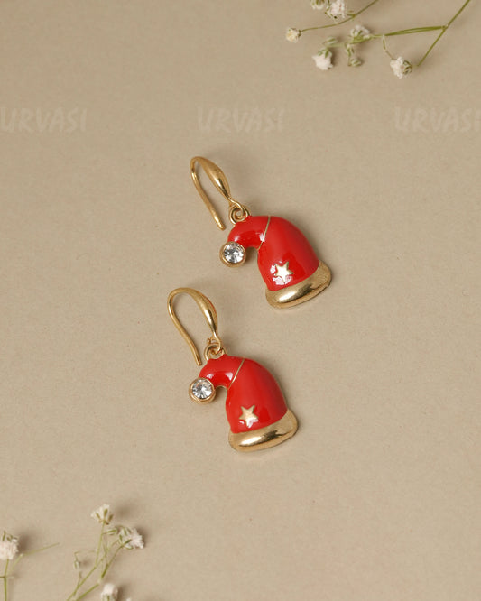 Santa Hat Dangle Earrings ER 1312