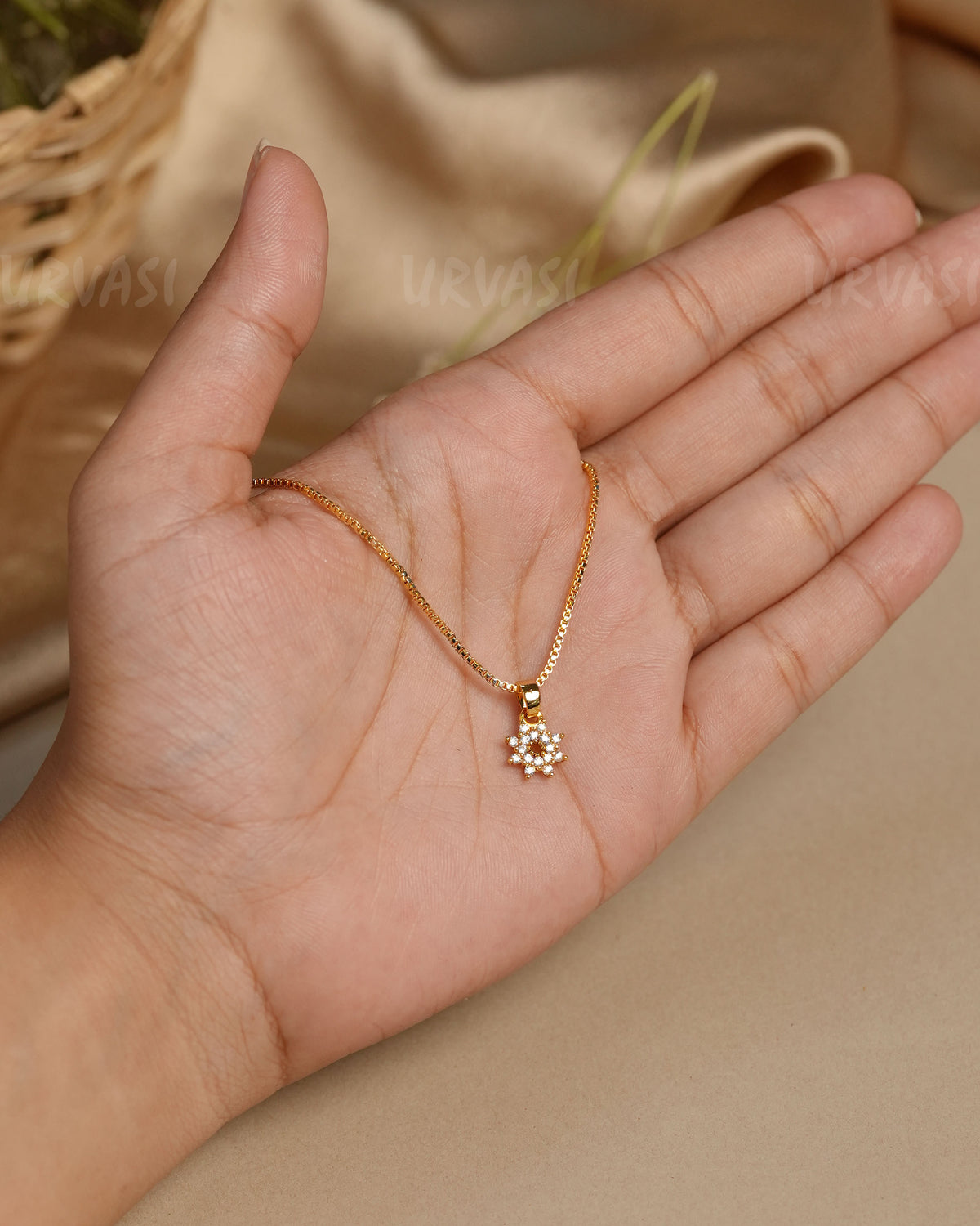Gold-Plated Floral  Pendant PT 27