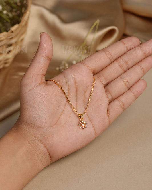 Gold-Plated Snow-flake Pendant PT 26