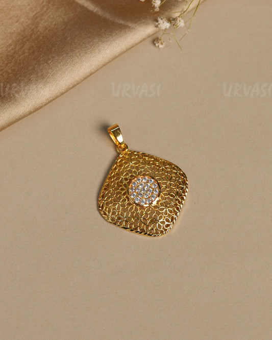 Gold-Plated  Floral Pendant PT 21