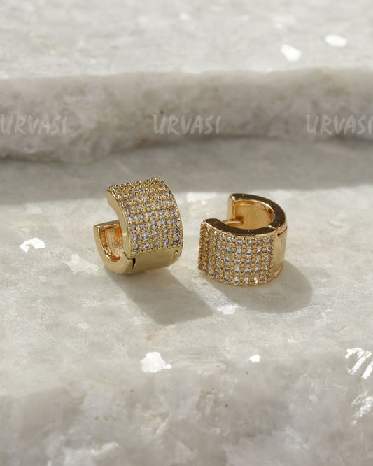 Gold-Plated Half-Hoop  Earrings (AD) ER 1400